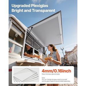 Finestra di Servizio in Lega di Alluminio 60x36 Pollici per Food Truck, Angolo di 85 Gradi, con 6 Funzioni Scorrevoli - Product Image 2