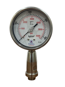 Manomètre analogique à diaphragme AIMS Controls SS 316 0-6000 psi Modèle PI100.72 pour l'industrie alimentaire, utilisation avec homogénéisateur, garantie 3 ans - Product Image 3