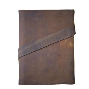 Handmade Genuine Leather Journal for Men and Women Hardcover with White Cotton <b>Paper</b> Thread Sewing Binding Best Gift Notebook - Product Image 2