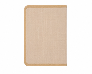 ปกสมุดทำจากไม้ไผ่พร้อมขอบผ้าใบสีเบจและดีไซน์รูปครึ่งวงกลม - Product Image 3