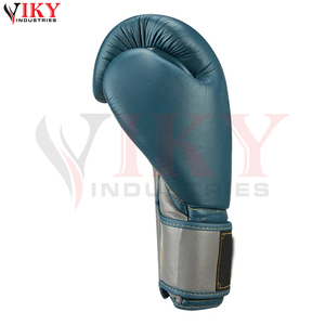 Gants de boxe en cuir véritable de qualité supérieure, haute performance, fournisseur OEM/ODM, rembourrage en mousse multicouche bicolore personnalisé - Product Image 4