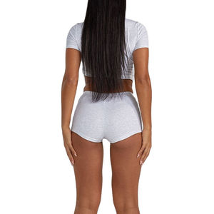 New Style Summer Best Seller High Quality Girls Clothing Sets 100% Polyester Two-Piece Tee Biker <b>Shorts</b> Low Price for <b>Men</b> Women - Product Image 2