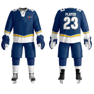 Diseño de Logotipo Personalizado, Uniforme de Hockey sobre Hielo para Hombre, Servicio OEM, Transpirable, 100% Poliéster, Conjunto de Alta Calidad al por Mayor - Product Image 1