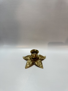 Vintage <b>Brass</b> Gold Aluminium Candle <b>Holders</b> Set 2 Sunflower Floral Accent Taper <b>Candlestick</b> Stands Modern Table Centerpiece - Product Image 5