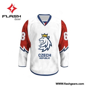Maillot de hockey sur glace surdimensionné sur mesure OEM conception libre ensembles de style de sublimation de redressement le plus rapide - Product Image 2