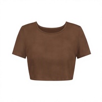 T-shirt court décontracté pour femme, coupe ample, col rond, manches courtes, en coton, surdimensionné, personnalisable, haute qualité, vierge