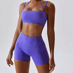 Conjunto Deportivo de 2 Piezas para Mujer, Shorts y Bra de Yoga Duraderos, Secado Rápido, Antibacterianos, Transpirables, Ligeros y Elásticos, Precio Económico - Product Image 4