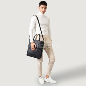 Sac d'ordinateur en cuir véritable à étiquette privée, logo personnalisé, faible MOQ, sacoche de luxe pour homme, sac de travail professionnel pour voyage - Product Image 2