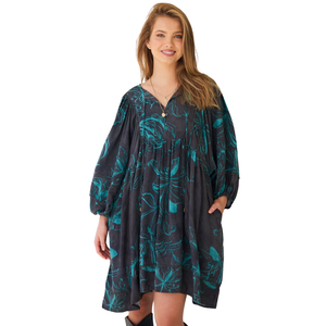 Mini vestido estampado para mujer, traje de verano de cintura alta - Product Image 5