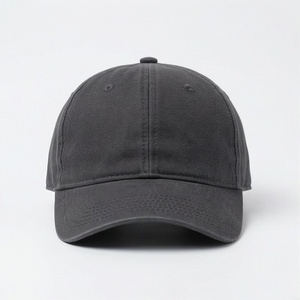 Casquette de baseball unisexe réglable à 6 panneaux, couleur unie, en sergé de coton, chapeau décontracté pour adultes - Product Image 1