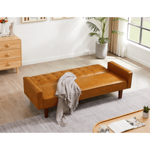 Schienale regolabile in pelle PU divano letto facile da montare - Product Image 4