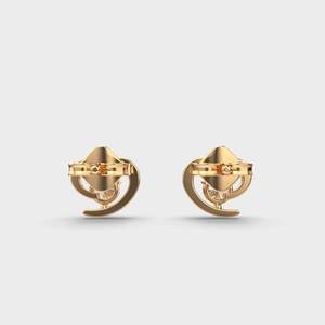 Boucles d'oreilles clous en diamant de laboratoire en forme de cœur, or rose/blanc/jaune 14 carats, sertissage griffe, 0,2 ct, certifiées IGI, cadeau d'anniversaire ou de fête - Product Image 4