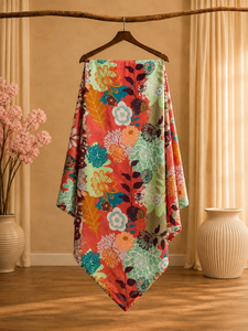 Bhakti Textile Eco-Friendly Organic Cotton Slub Chiffon Fabric Floral Pattern Customizable Lightweight Woven Home Textiles - Product Image 2