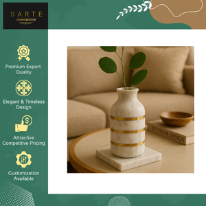 Vase à fleurs en céramique de luxe, de qualité supérieure, fabriqué à la main, écologique, moderne et élégant, pour la décoration intérieure - Product Image 3
