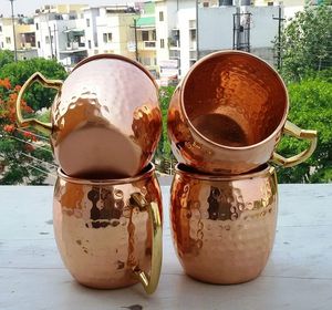 Hammered copper mug set canyon summit beverage cups reusable premium cocktail serving metal mugs durable - Product Image 6