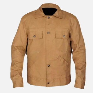 Chaqueta bomber de cuero negro curtido para hombre, estilo streetwear de invierno, con cierre de un solo botón y cuello alto. - Product Image 4