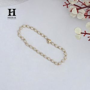 Custom Bezel <b>Set</b> Diamond Tennis Bracelet 14k 18k Yellow Gold Round Cut VVS Moissanite Lab Grown Diamond Bracelet - Product Image 2