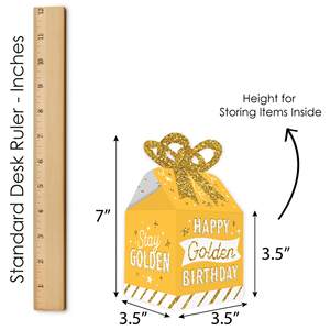 Caja de Regalo Dorada Personalizada TH CBB-548 con Materiales Reciclados, Lazo Brillante y Diseño Festivo para Fiestas - Product Image 5