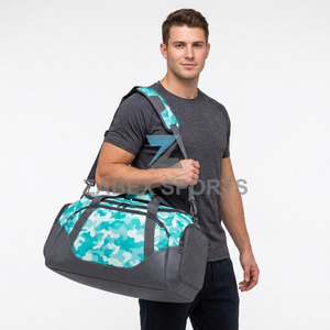 Zabex Sports Custom Premium <b>Foldable</b> Lightweight <b>Travel</b> Duffel <b>Bag</b> Zipper Large Capacity Adjustable Shoulder Strap for Gym - Product Image 2