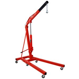 Sollevatore Elettrico Pieghevole in Acciaio Rosso da 2 Tonnellate con 6 Ruote in Ferro - Product Image 3