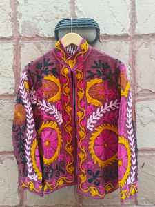 Velvet Handmade Embroidery Jacket and Coat Boho <b>Short</b> Coat Jacket For Women Bohomain Vintage Style <b>Sarong</b> Clothing For Women - Product Image 3