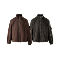 Veste coupe-vent pour homme à prix raisonnable, logo personnalisé, col montant et fermeture éclair, veste de travail d'extérieur pour homme