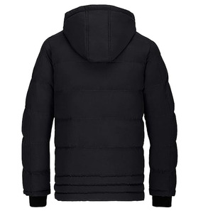 Custom Design Men's Casual Regular Fit Hooded Quilted Zip Coated Canvas Polyester Lightweight Breathable Solid Front <b>Jacket</b> - Product Image 2