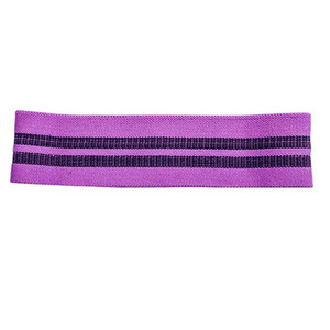 Purple Fabric Resistance Bands with Black Stripes for Exercise and Strength Training, Durable <b>Elastic</b> Workout Gear - Product Image 2