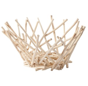 Bol en bois artisanal décoratif, style nordique, panier de service décoratif, design artisanal en bois naturel, idéal pour offrir - Product Image 1