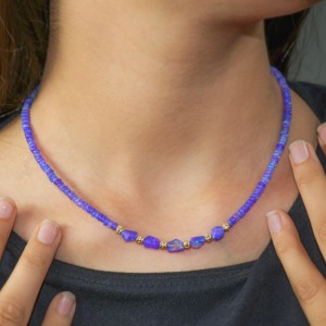 Tumble with Beads <b>Necklace</b> for Women Handmade Tumble Beads <b>Necklace</b> Jewelry Natural Stone Tumble with Beads <b>Necklace</b> - Product Image 1