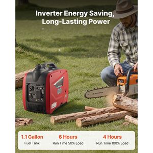 Generatore Inverter Portatile Silenzioso da 2900W di Potenza di Picco, Alimentato a Gas, Uscita 24V DC e AC per Uso Domestico, Design Compatto - Product Image 3