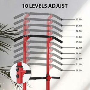Stazione Multifunzione per Allenamento Domestico, Barra per Trazioni Regolabile, 10 Altezze, Capacità 400 LBS, Struttura in Acciaio - Product Image 6