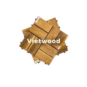 Dalles de terrasse en bois d'acacia vietnamien, design contemporain, antidérapantes, imperméables, surface huilée, faciles à installer en extérieur - Product Image 2