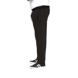 Custom Men's Black Sweatpants Loose Fit Open Hem Fleece <b>Trousers</b> <b>Elastic</b> <b>Waist</b> Drawstring Casual Straight Leg Pants for Men - Product Image 4