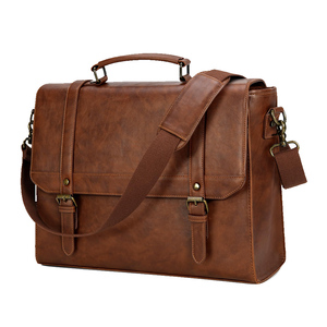 Sac messager en cuir véritable de qualité supérieure, bandoulière réglable, capacité pour ordinateur portable 15 pouces, idéal pour les voyages d'affaires - Product Image 6