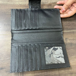 กระเป๋าสตางค์หนังแท้ลายตารางหมากรุก ดีไซน์หรูหรา งานฝีมือ หนังวัวแท้ สำหรับผู้หญิง ใส่บัตรและเงิน - Product Image 6