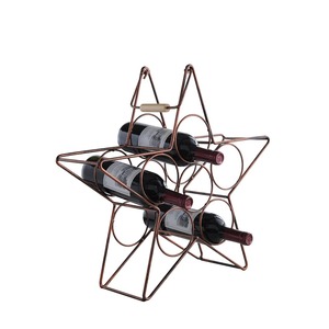 Moderno Estante para Vino Cuadrado de Metal, Ecológico y Duradero, Soporte de Mesa de 3L, Exhibidor de Vino de Alambre - Product Image 3