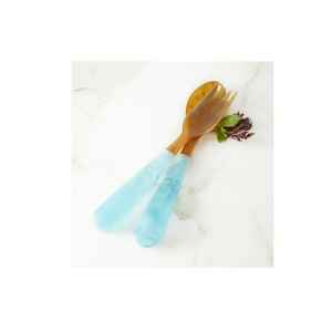 Nouveauté : Outils à salade en corne naturelle, écologiques, compatibles lave-vaisselle, avec cuillères à salade pour la maison et la restauration - Product Image 2