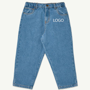 Pantalones Vaqueros Estilo Urbano para Niños, Diseño Streetwear, Cómodos y Flexibles, con Logo, Look Casual - Product Image 1