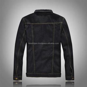 Chaqueta Vaquera de Algodón para Hombre, Cazadora de Motorista Negra Retro, Abrigo Vaquero, Ropa de Calle, Primavera y Otoño - Product Image 3
