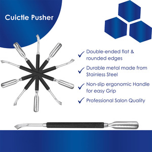 Professional Stainless Steel Cuticle Nail Pusher for Manicure <b>Pedicure</b> Double Ended Cuticle Pusher Nail Cleaner Manicure <b>Tool</b> - Product Image 5