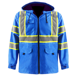 Chaquetas de seguridad reflectantes de alta visibilidad, personalizadas, cálidas, a prueba de viento, para ingeniería, con múltiples bolsillos para hombre. - Product Image 2