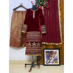 Designer Polyester Salwar Kameez-<b>Top</b> Bottom and Dupatta for Party Wear - Product Image 2