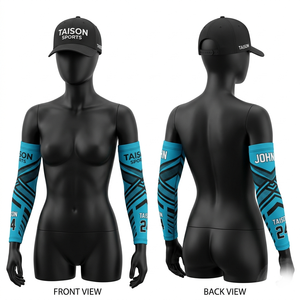 Custom American Football Arm Sleeve 240 GSM Premium Polyester Spandex <b>Peach</b> White Graphic Panels Sublimation Heat Transfer Logo - Product Image 3