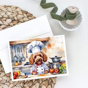 Cockapoo the Chef Whimsical A7 Tarjetas de felicitación Paquete de 8 tarjetas de notas en blanco con sobres Tamaño 5x7 - Product Image 2