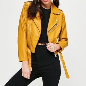 New Trendy Women's New Skin Cropped <b>Leather</b> <b>Jacket</b> High Quality Fashionable Layering Piece with Rivet Decoration <b>Jacket</b> - Product Image 4
