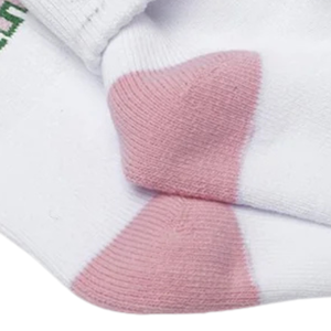 AKA Foldable <b>Socks</b> <b>White</b> Pink Green Premium Cotton Blend No Show Stretch Lightweight Breathable Casual Daily <b>Socks</b> - Product Image 4