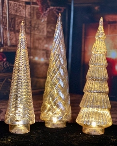 Modern design Glass Christmas <b>Tree</b> Figurine <b>Lighted</b> Glass Christmas <b>Tree</b> Mercury Glass Christmas <b>Tree</b> LED Christmas <b>Tree</b> Decor - Product Image 4