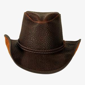 Sombrero de Vaquero de Cuero Genuino de Alta Calidad para Hombre, Estilo Retro, para Montar a Caballo, Venta al por Mayor Directa de Fábrica, MOQ Bajo, a Granel - Product Image 6