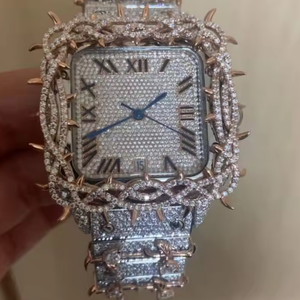 Montre automatique de luxe pour homme style Hip-Hop, verre saphir, aiguilles, acier inoxydable, diamants Moissanite VVS, collection 2026, en promotion - Product Image 1